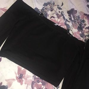 Chain Shoulder Crop Top